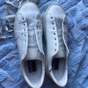 Golden Goose Optic White Pure Star Italian Leather Sneaker